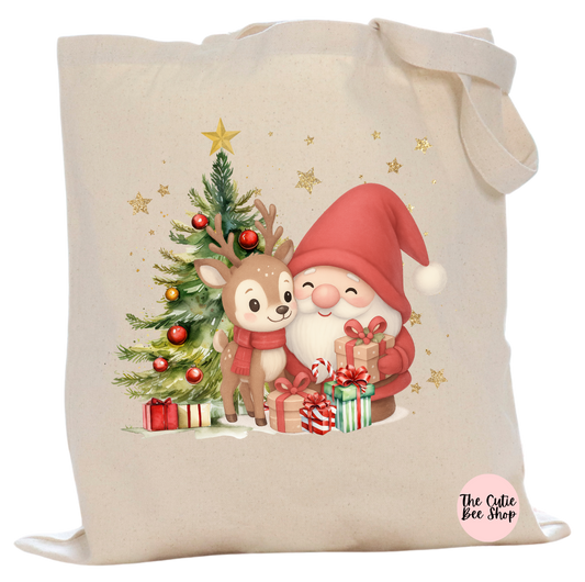 Christmas Gnome & Friend Tote Bag