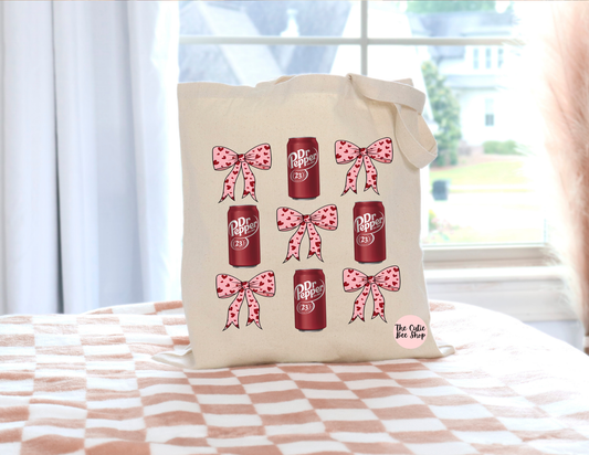 Dr. Pepper Pink Bows Bag