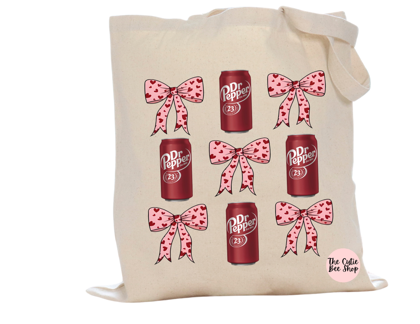 Dr. Pepper Pink Bows Bag